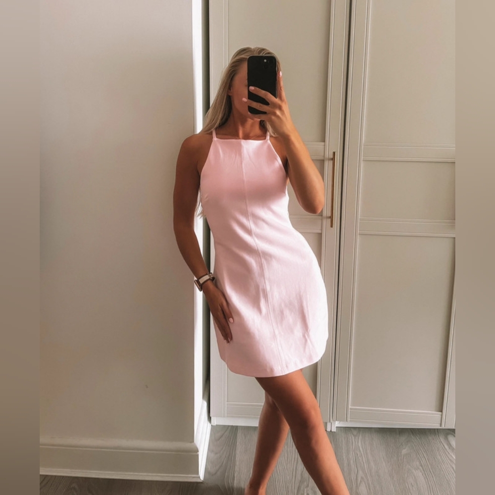 Zara Halter dress in light pink